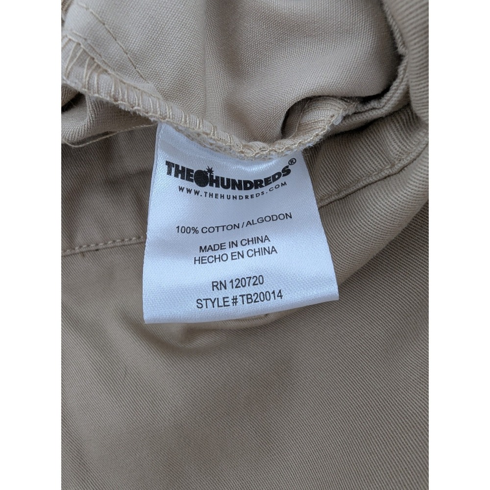 The Hundreds Cargo Pants Mens 36x32 Straight Khaki Cotton Travel Outdoors New - Picture 8 of 9